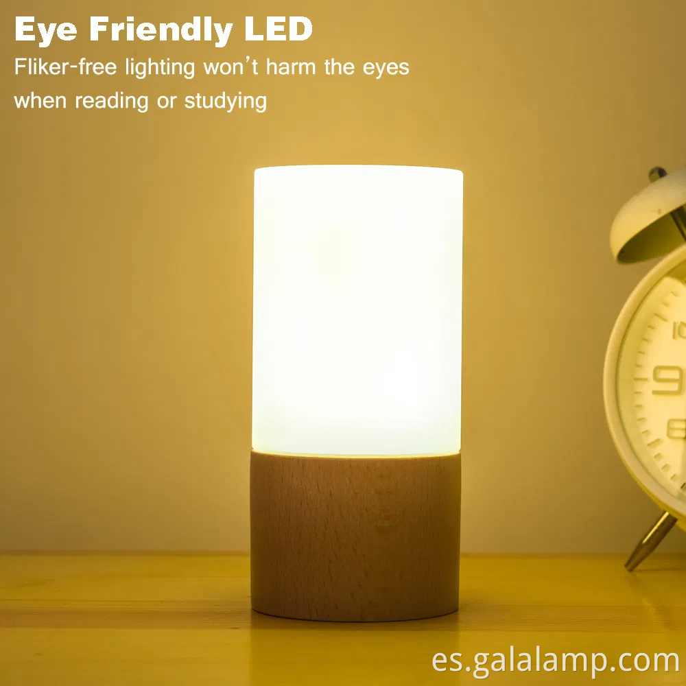 Innovadora luz nocturna de madera maciza para decoración del hogar